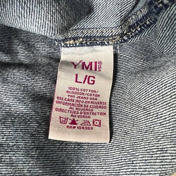 YMI Jean Jacket W/Removeable Faux Fur Around Neck Size L - Picture 7 of 9